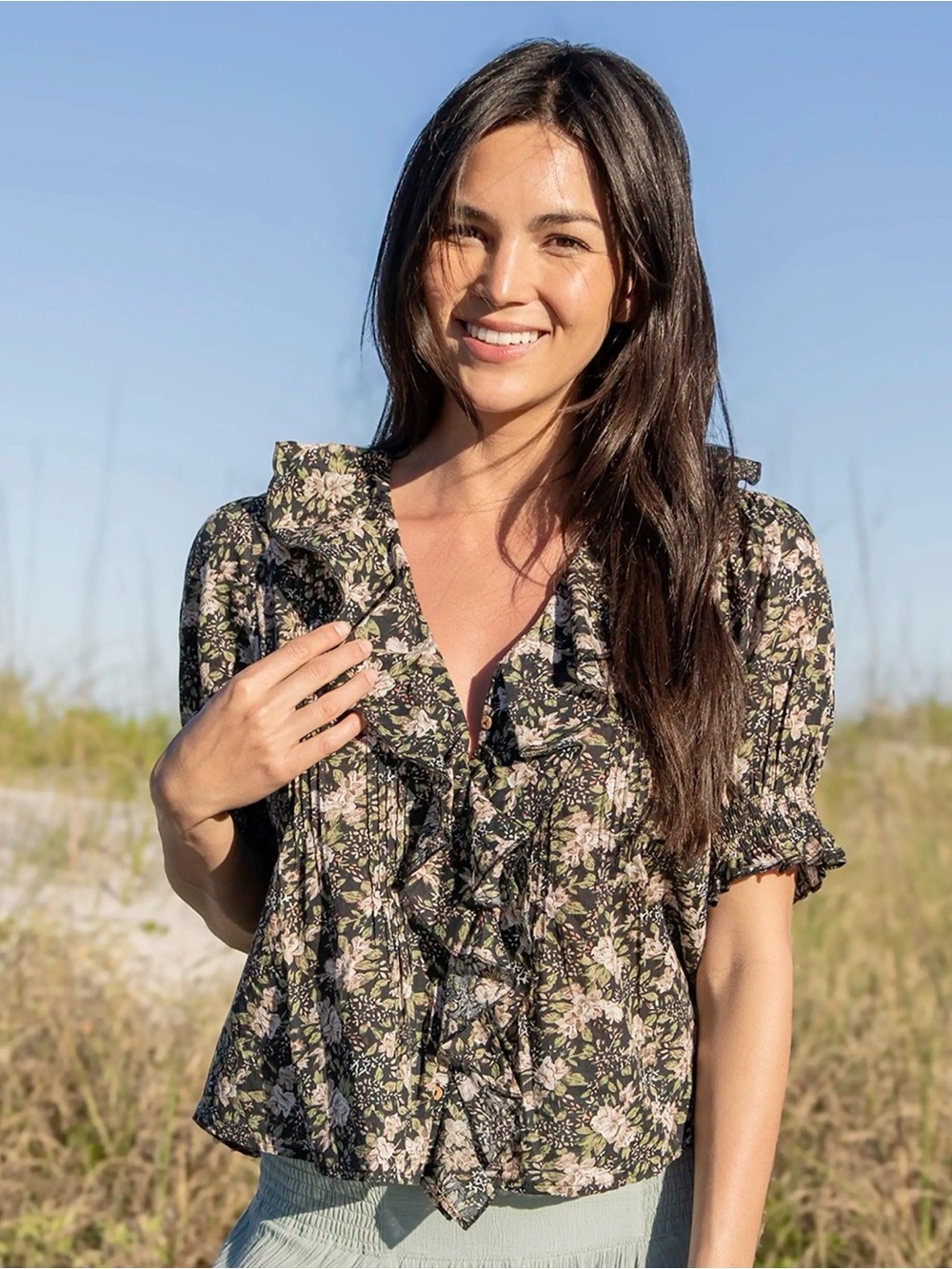 NATURAL LIFE Textured Scoop Neck dress